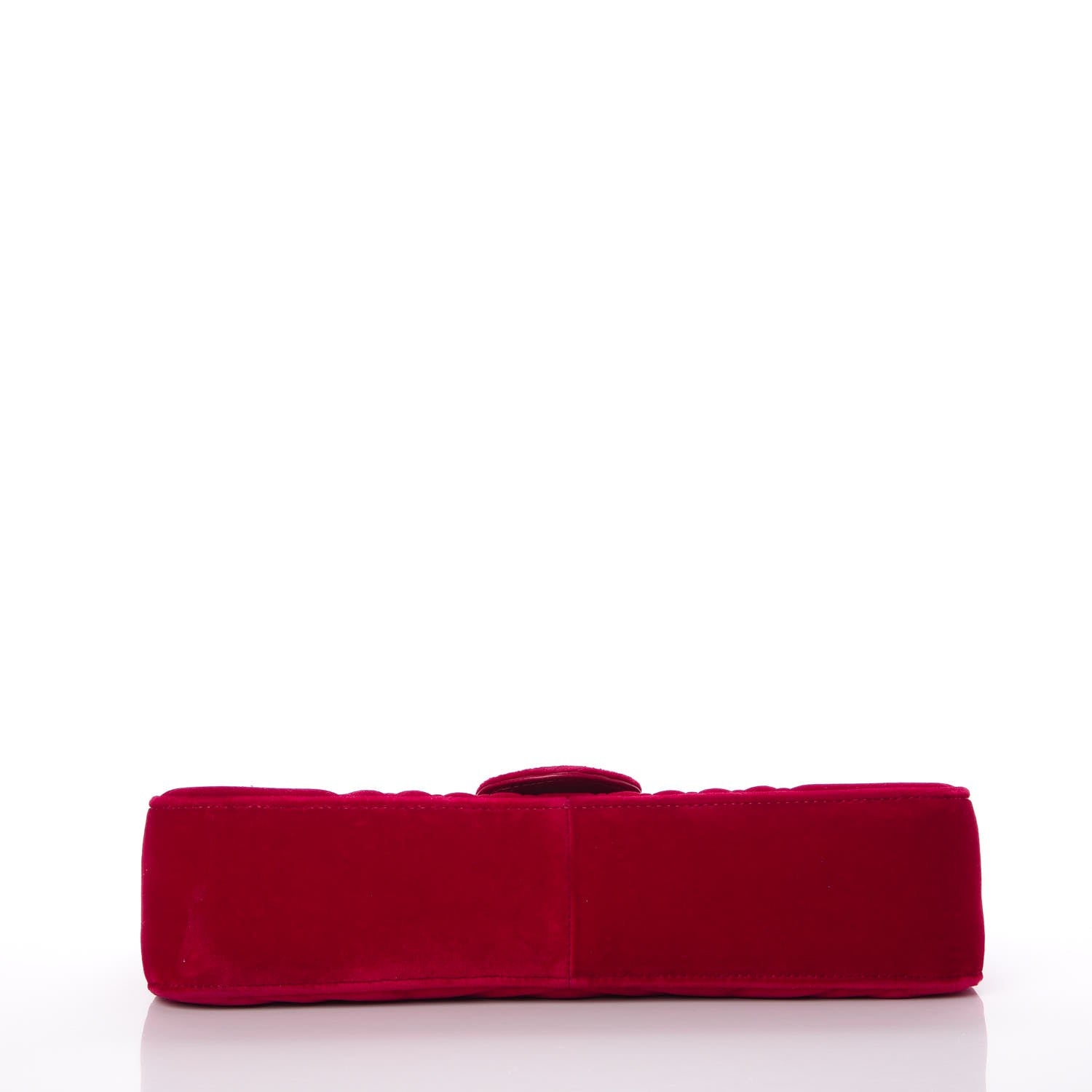Gucci Velvet Matelasse Medium GG Marmont Shoulder Bag Hibiscus Red 5 of 22