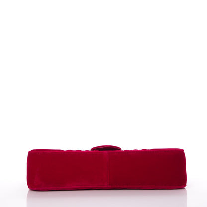 Gucci Velvet Matelasse Medium GG Marmont Shoulder Bag Hibiscus Red 5 of 22