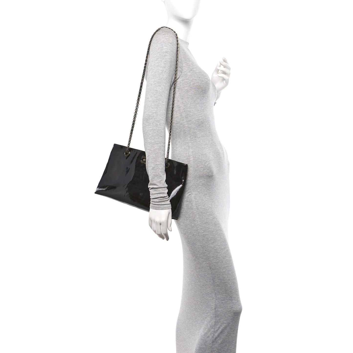Patent Mademoiselle Tote Brown