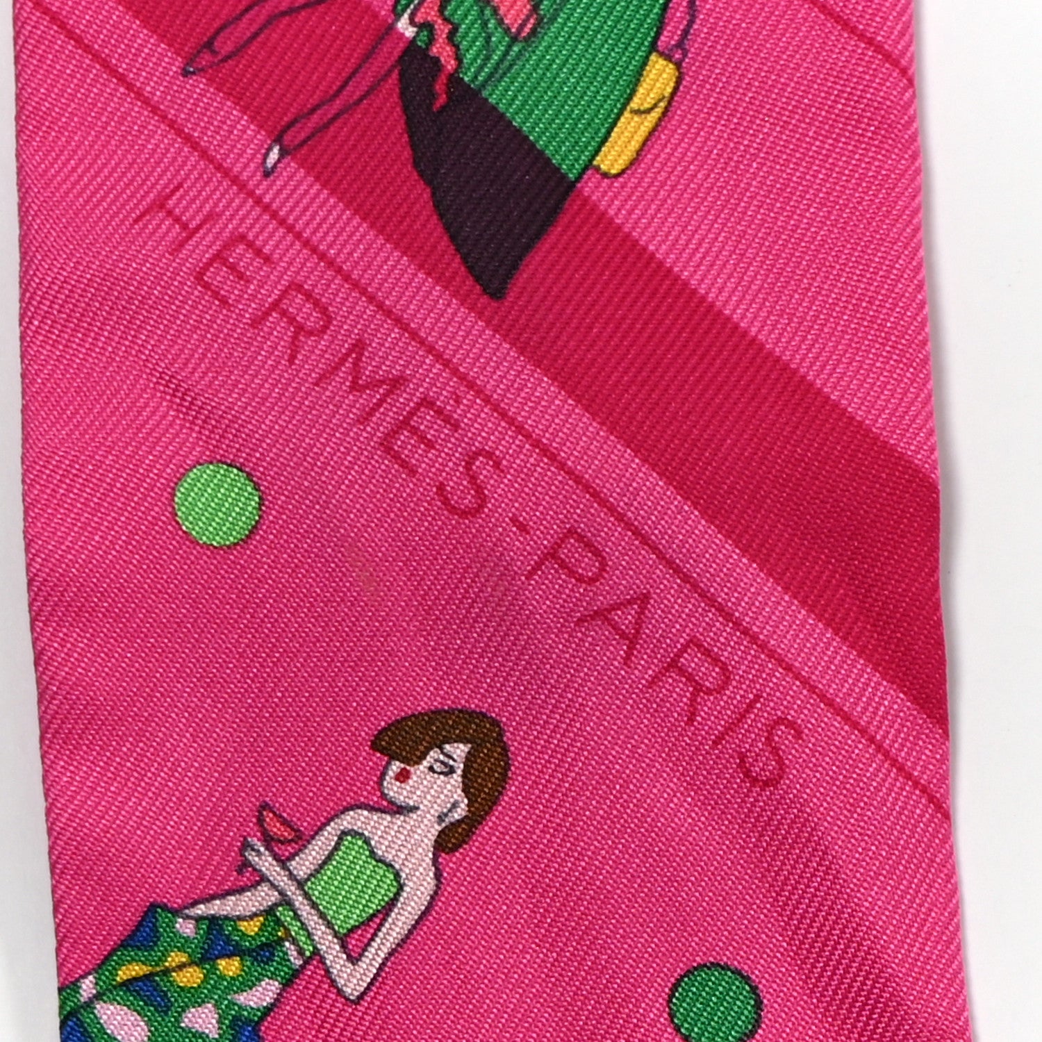 Hermes Silk Ex-Libris Les Parisie Twilly Rose Indien Vert Bleu 2 of 4