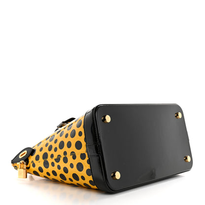 Louis Vuitton Vernis Kusama Infinity Dots Lockit MM Yellow 4 of 10