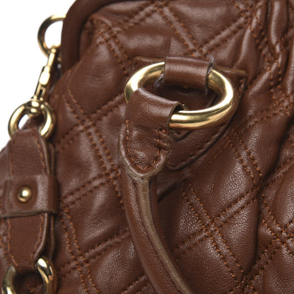 Marc Jacobs Calfskin Quilted Stam Brown 10 of 18