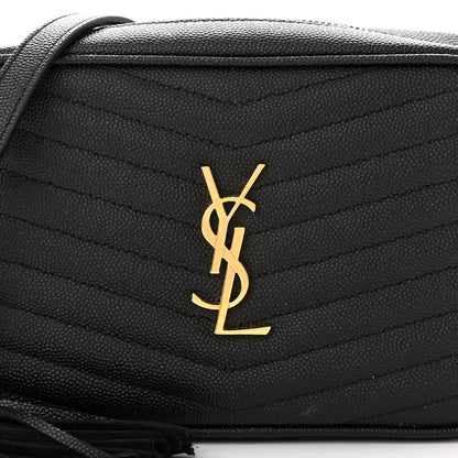 Saint Laurent Grain De Poudre Matelasse Monogram Mini Lou Camera Bag Black 8 of 11