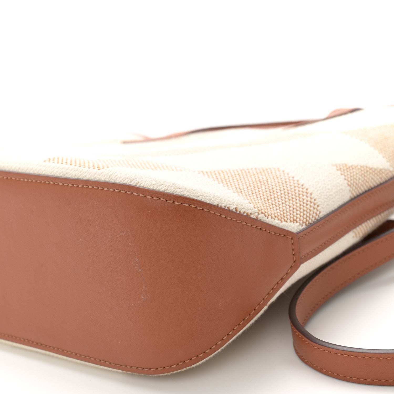 Hermes Swift Toile H Cabas H En Biais 27 Ecru Naturel Gold 10 of 11