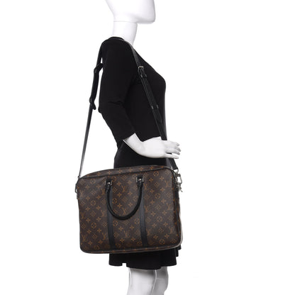 Louis Vuitton Monogram Macassar Porte-Documents Voyage PM 2 of 10