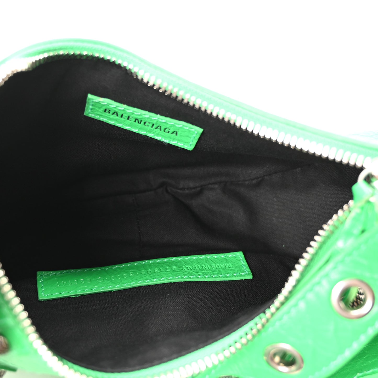 Agneau Arena Le Cagole Shoulder Bag XS Vivid Green
