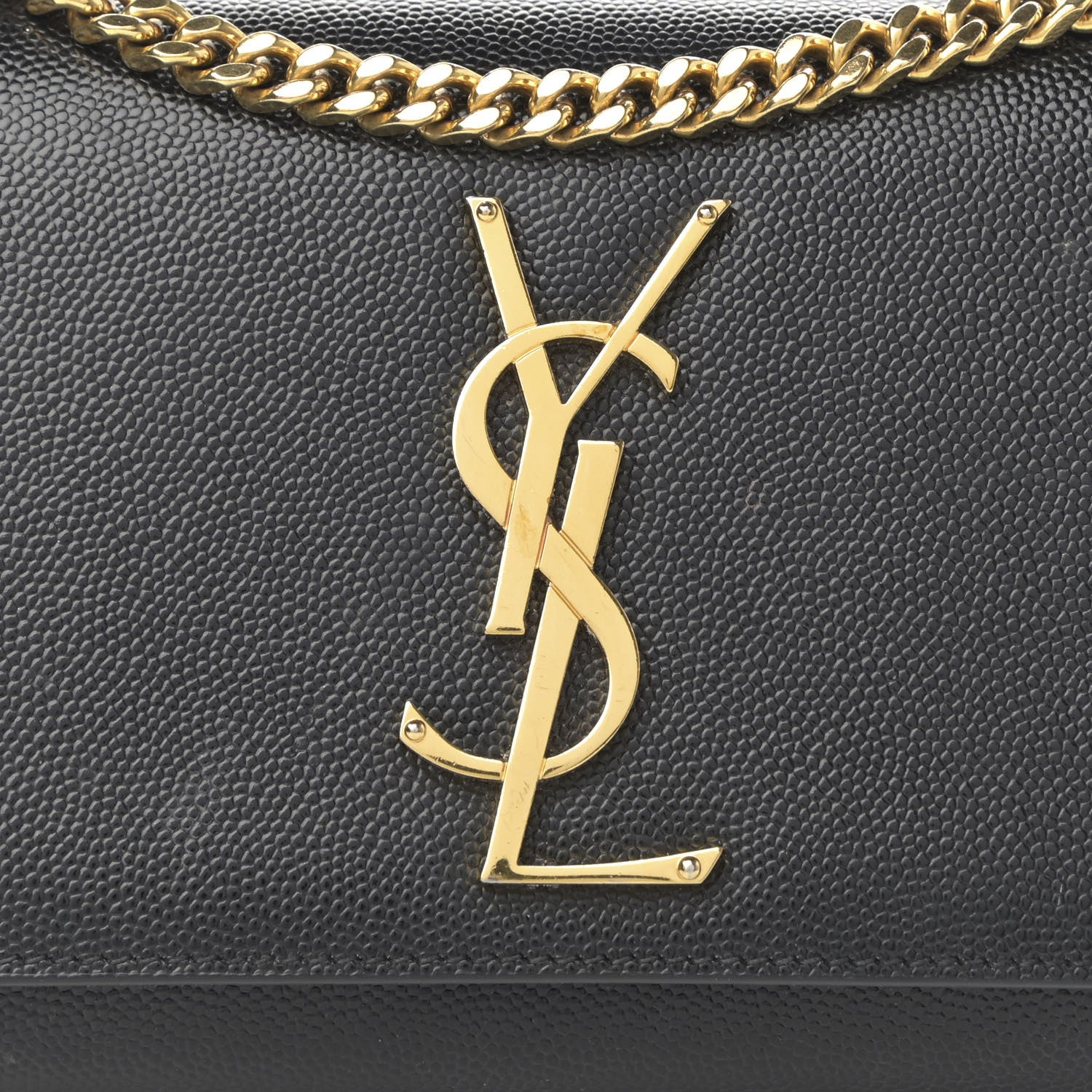 Saint Laurent Grain De Poudre Small Monogram Kate Satchel Black 7 of 12