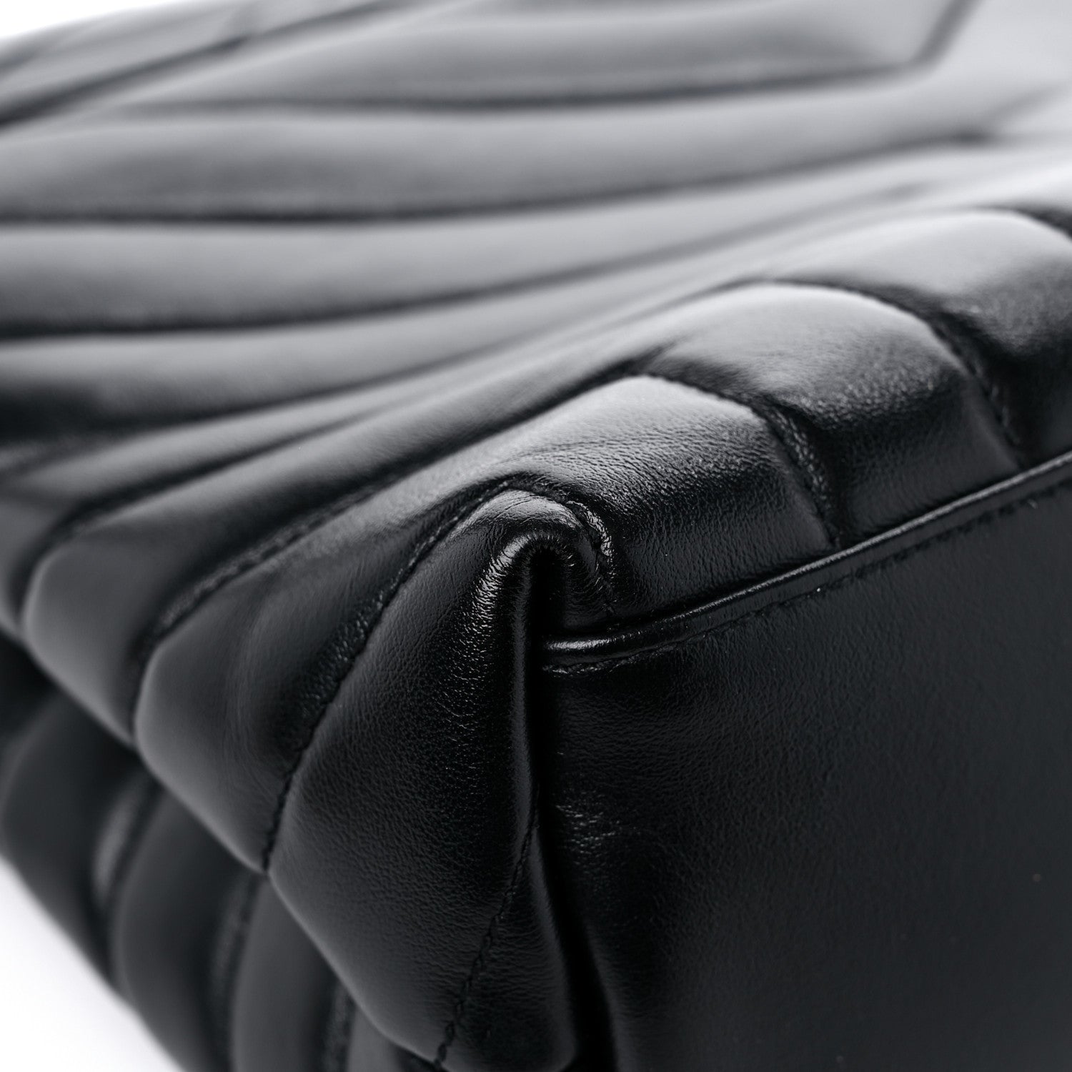 Saint Laurent Calfskin Y Quilted Monogram Medium Loulou Chain Satchel Black 10 of 18