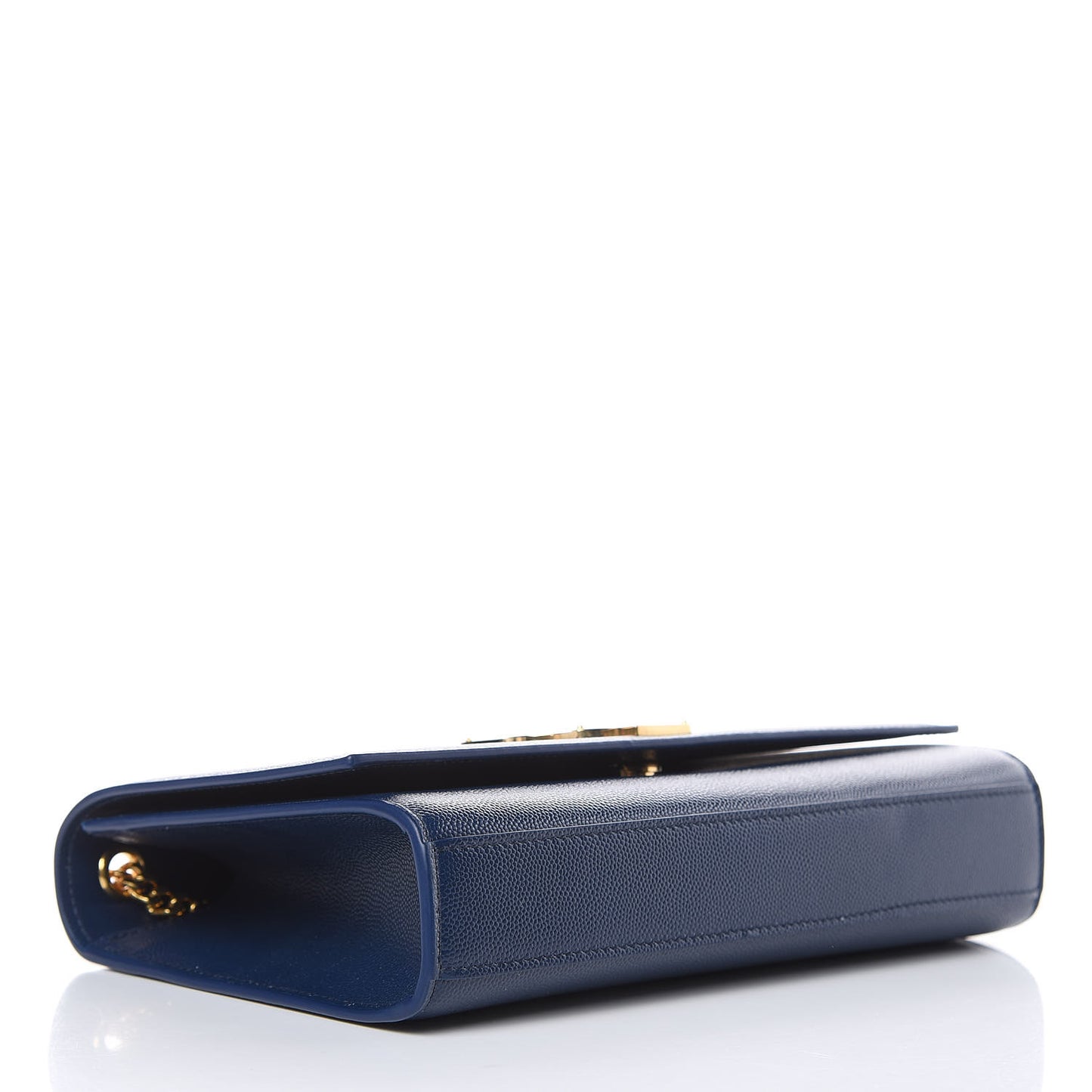 Grain De Poudre Medium Classic Monogram Kate Satchel Denim Blue