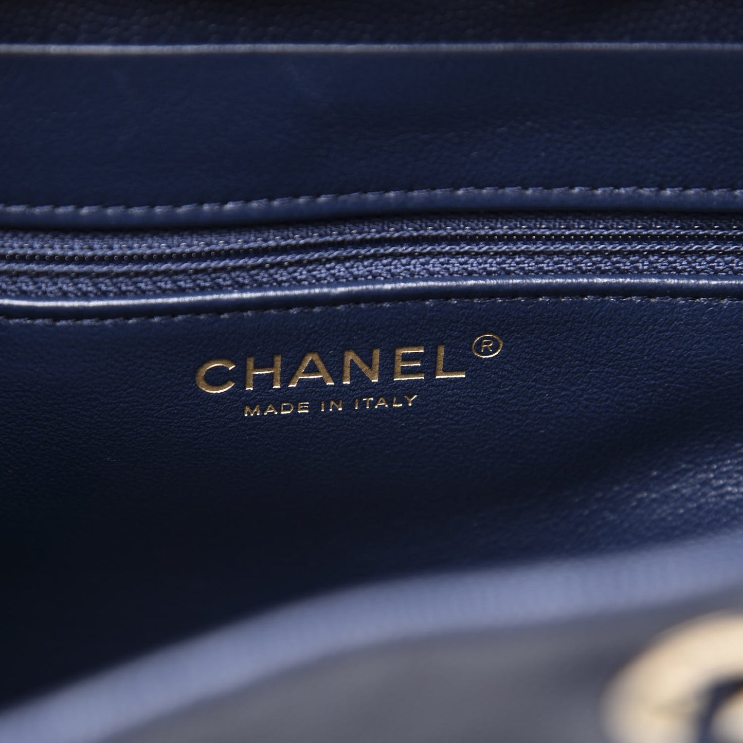 Caviar Quilted Filigree Backpack Navy