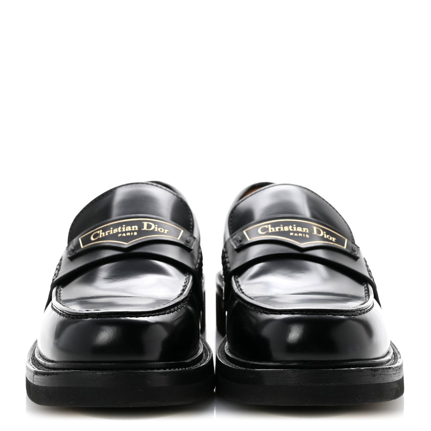 Brushed Calfskin Boy Loafers 37.5 Black