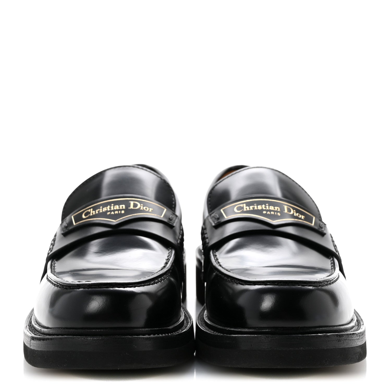 Christian Dior Brushed Calfskin Boy Loafers 37.5 Black 3 of 10