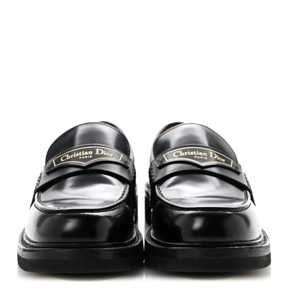 Christian Dior Brushed Calfskin Boy Loafers 37.5 Black 3 of 10