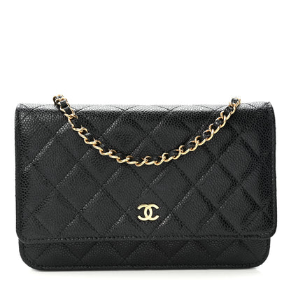 Chanel Caviar Quilted Wallet On Chain WOC Black 1 of 11