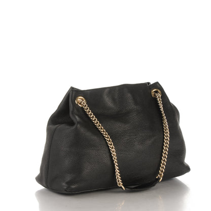 Gucci Pebbled Calfskin Medium Soho Chain Shoulder Bag Black 3 of 8