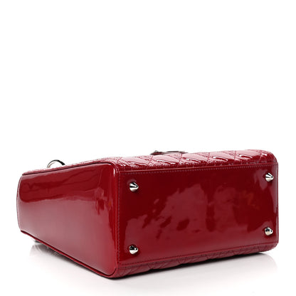 Christian Dior Patent Cannage Medium Lady Dior Red 4 of 5