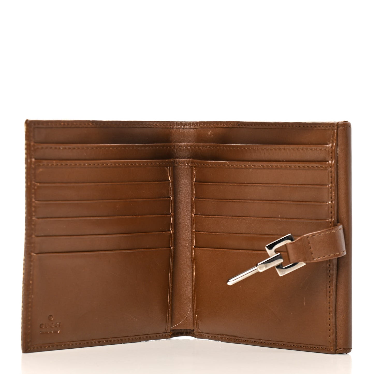 Monogram Compact Wallet Brown