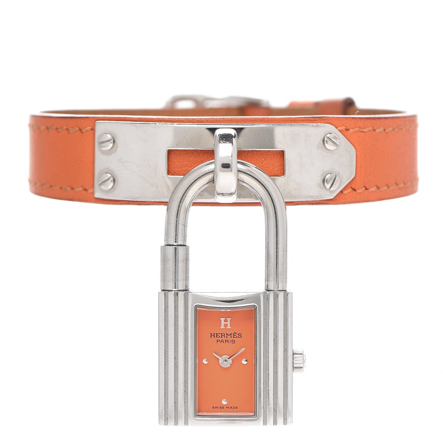 Stainless Steel Swift 20mm Kelly Cadena Quartz Watch Orange
