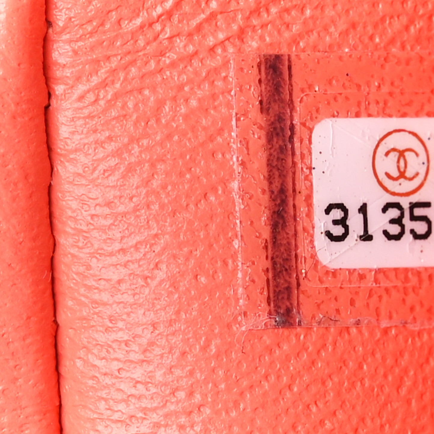 Lambskin Quilted Mini Rectangular Flap Light Orange