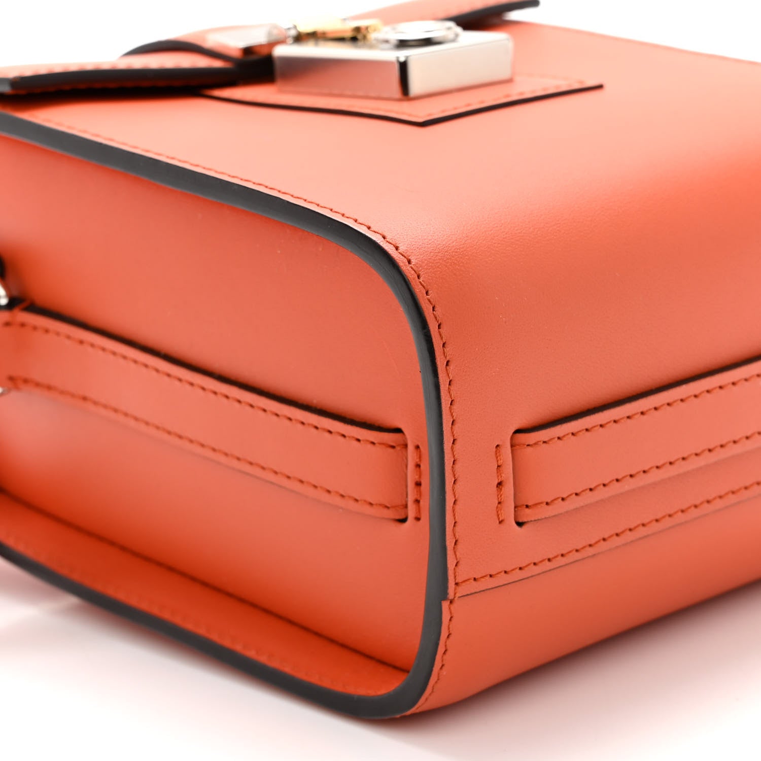 Moynat Box Calfskin Cabotine Orange 8 of 9