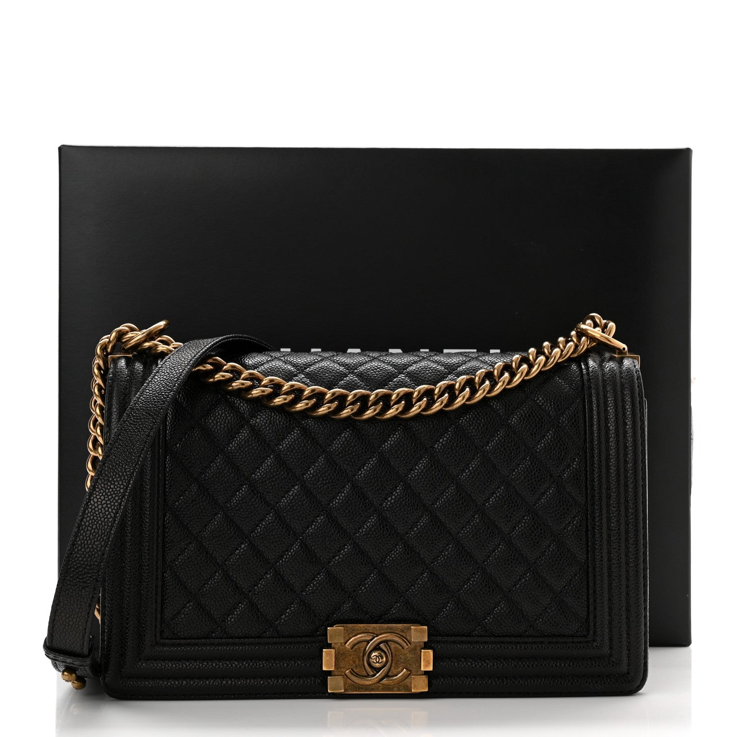 Chanel Caviar Quilted New Medium Boy Flap Black 10 of 10