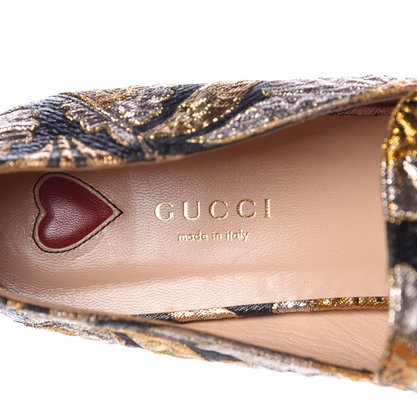 Brocade Floral Jacquard Dionysus Loafers 40 Black