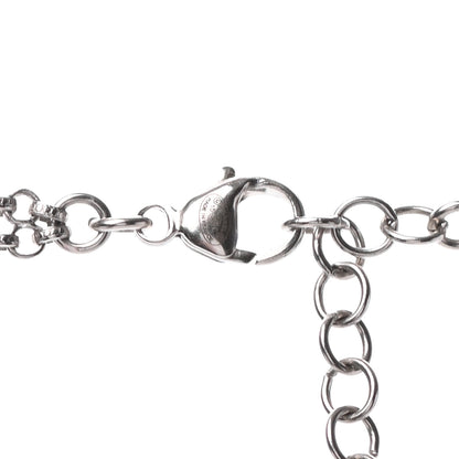 Chanel Pearl Baguette Crystal CC Moon Long Necklace Silver 4 of 5