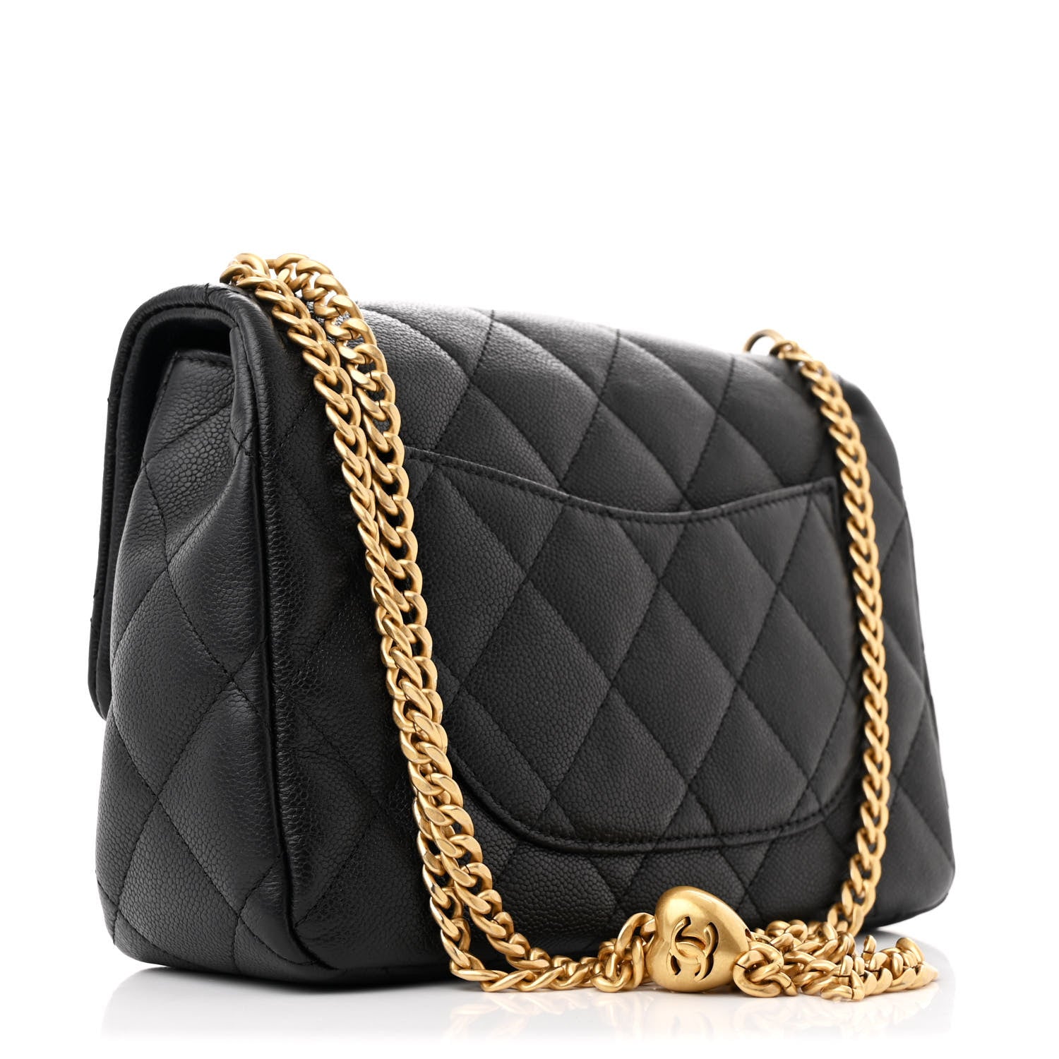 Chanel Caviar Quilted Sweetheart Flap Black 3 of 10