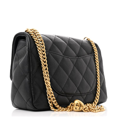 Chanel Caviar Quilted Sweetheart Flap Black 3 of 10
