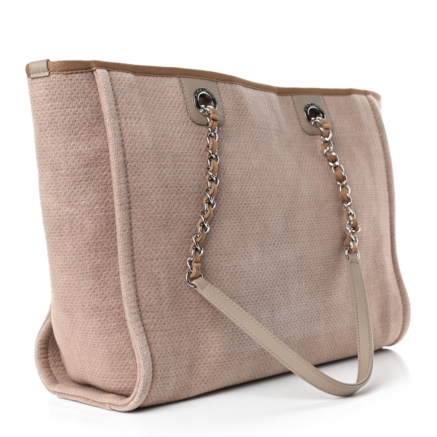 Canvas Small Deauville Tote Beige