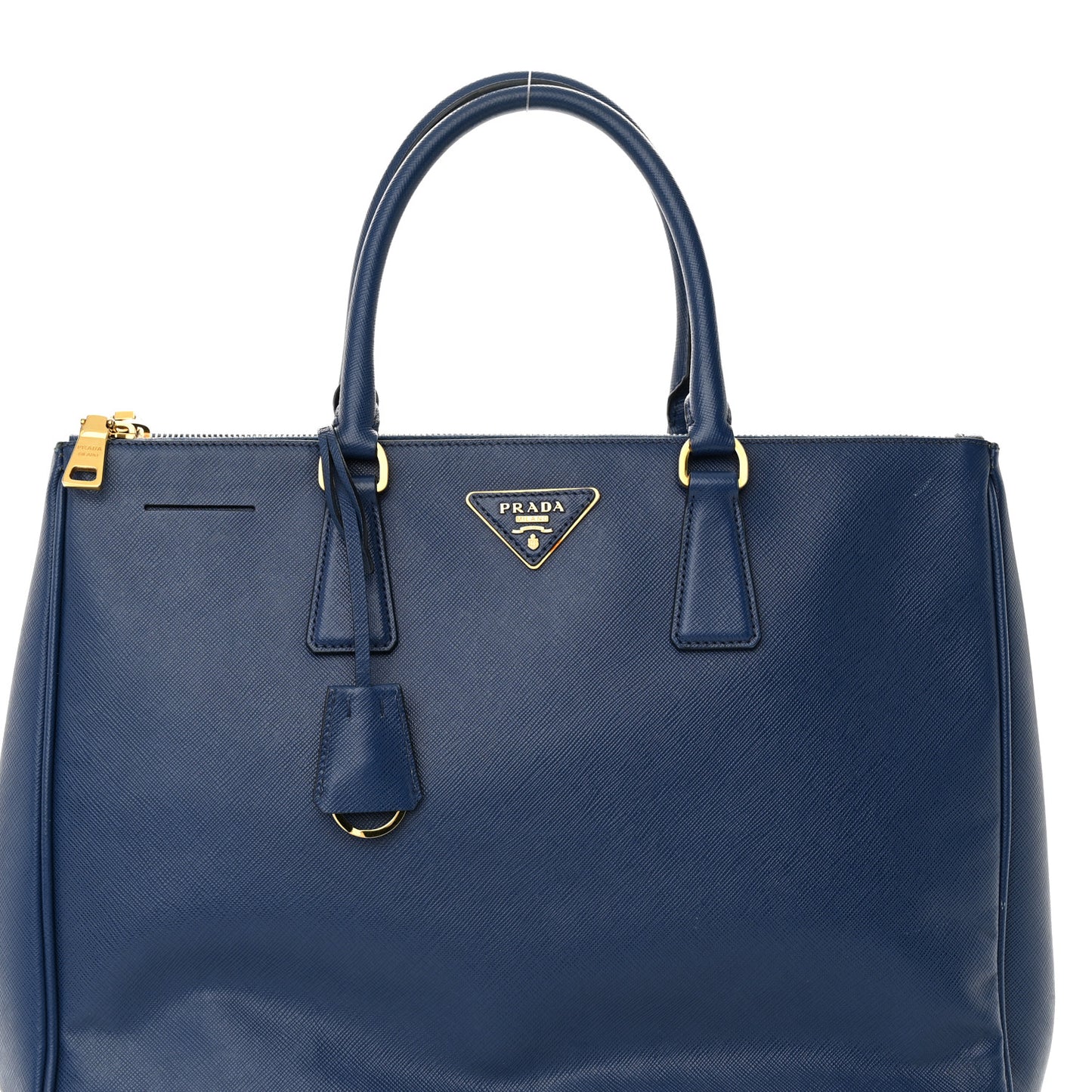 Saffiano Large Galleria Double Zip Tote Bluette