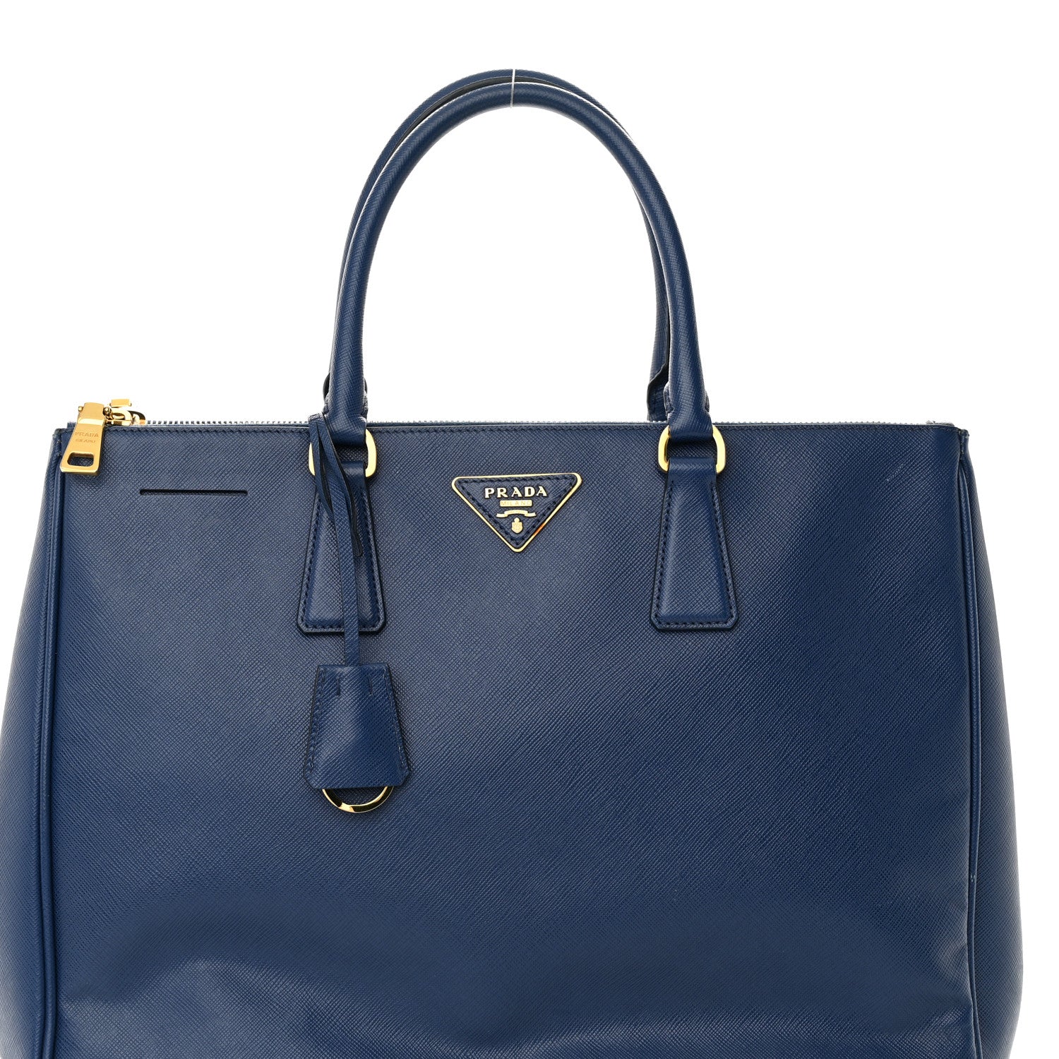 Prada Saffiano Large Galleria Double Zip Tote Bluette 7 of 15