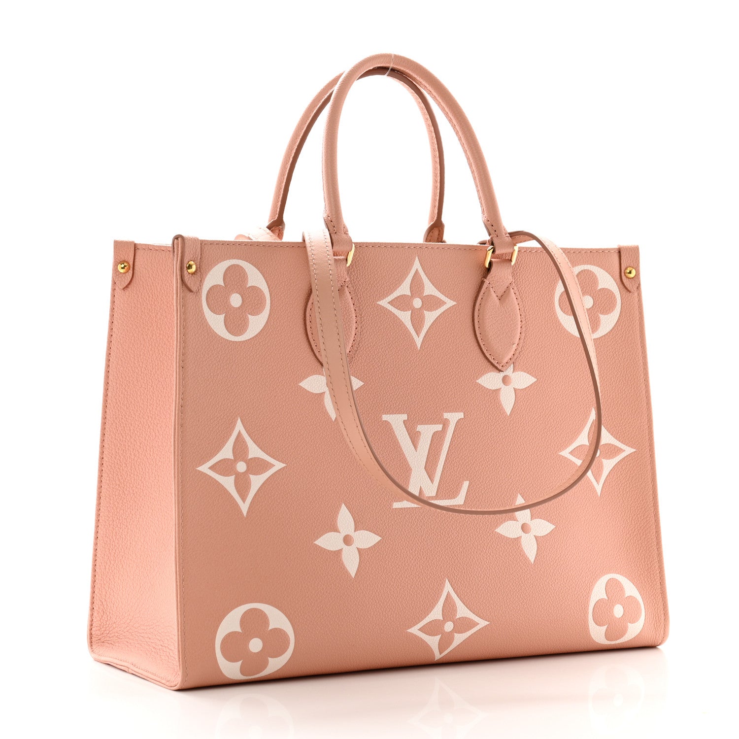 Louis Vuitton Empreinte Monogram Giant Onthego MM Rose Trianon Creme 3 of 11