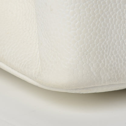 Chanel Caviar Vertical Quilted Jumbo Single Flap White 14 of 22