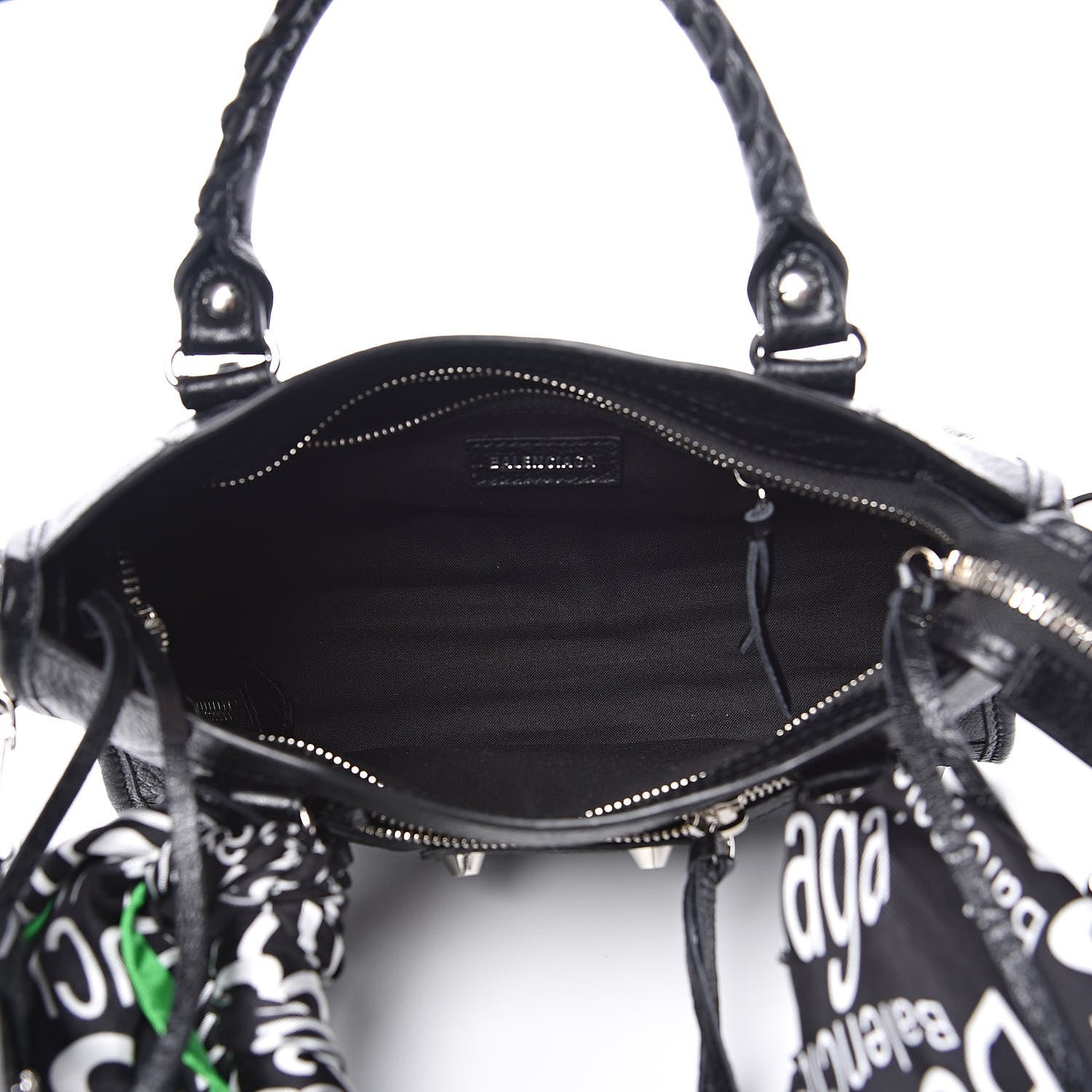 Balenciaga Agneau Classic Silver Hardware Mini S City Scarf Black 5 of 8
