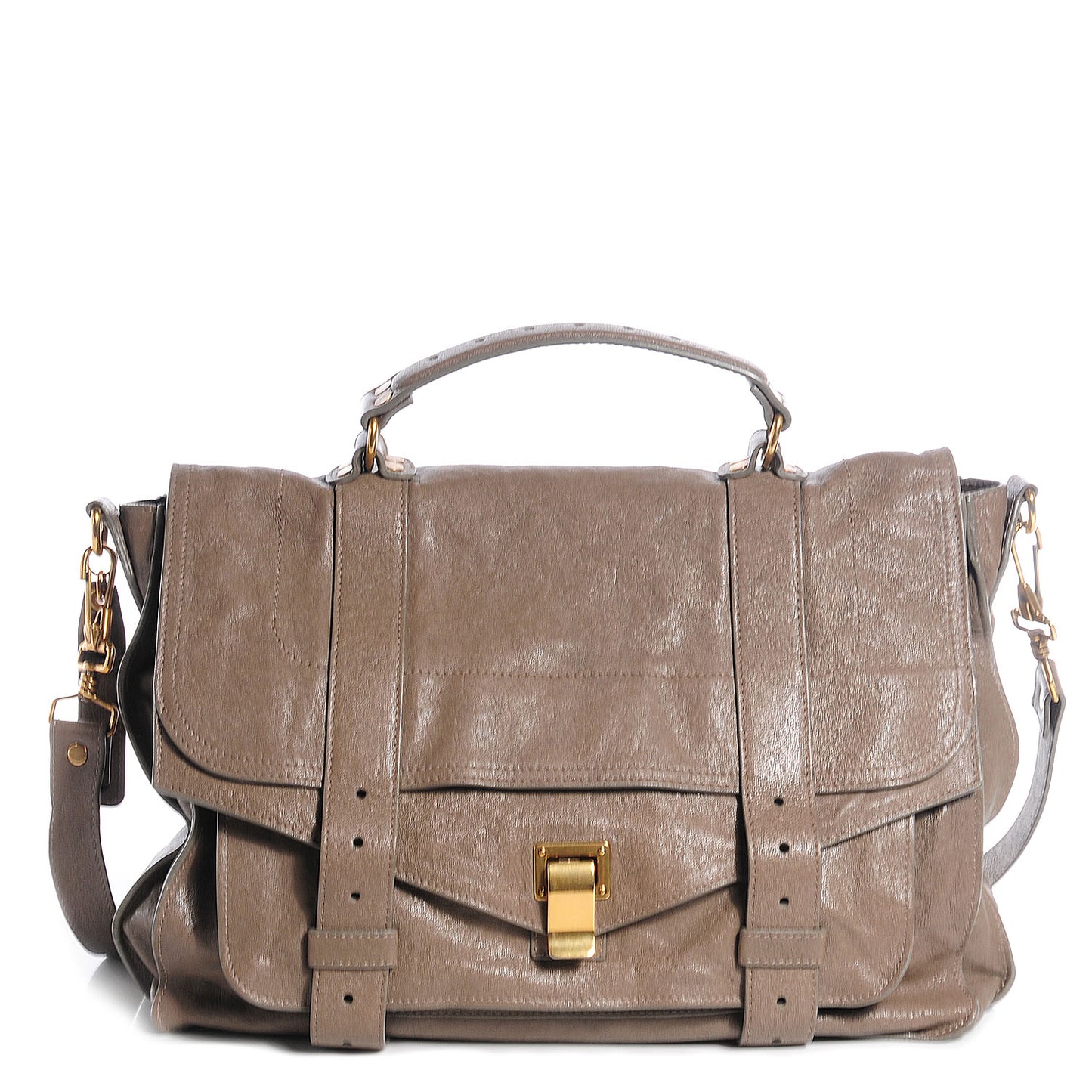 Lambskin PS1 Large Satchel Smoke