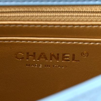 Chanel Lambskin Quilted Mini Pearl Crush Flap Light Blue 6 of 12