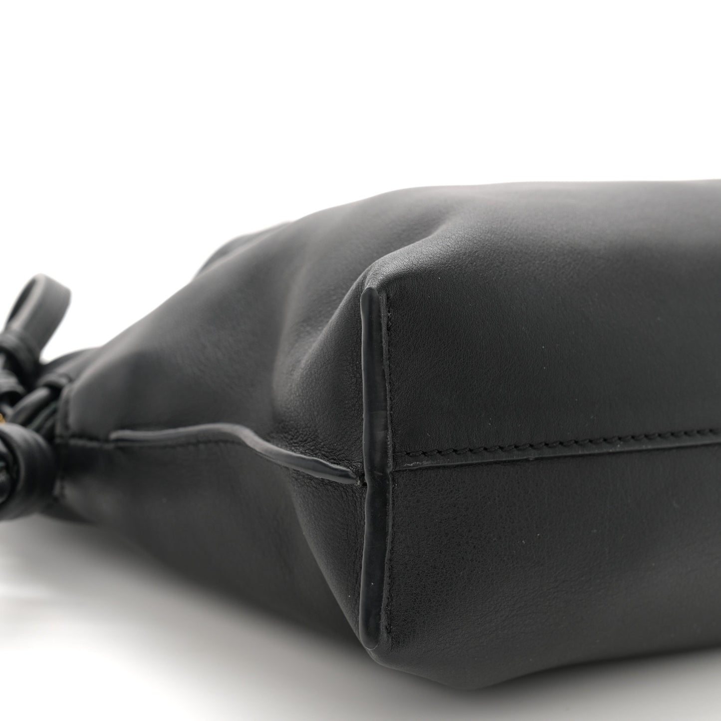 Calfskin Mini Flamenco Knot Clutch Black