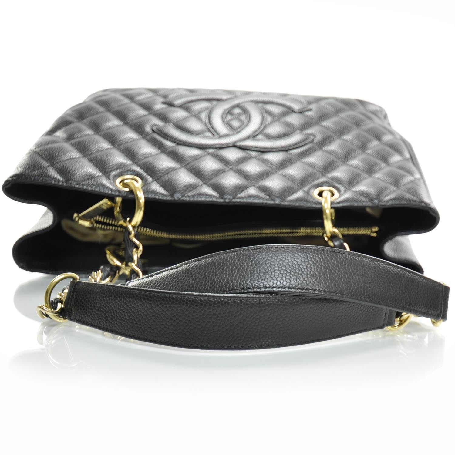 Chanel Caviar Quilted Grand Shopping Tote GST Black 5 of 9