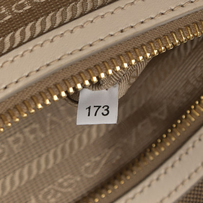 Prada Jacquard Logo Tote Corda Talco 8 of 11