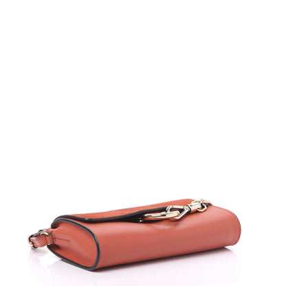 Chloe Suede Calfskin Mini Faye Shoulder Bag Plaid Red 3 of 10