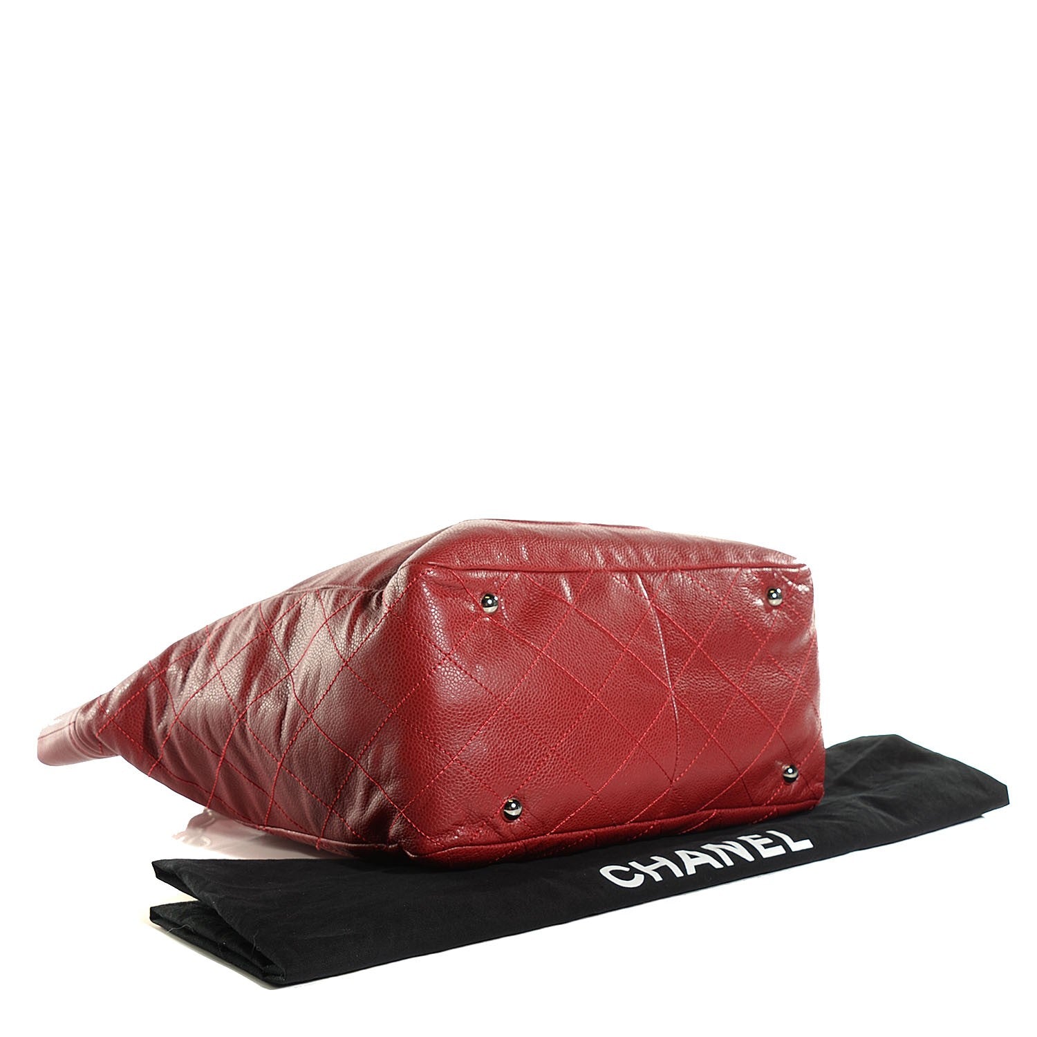 Chanel Soft Caviar Large Timeless CC Shoulder Bag Red 4 of 7