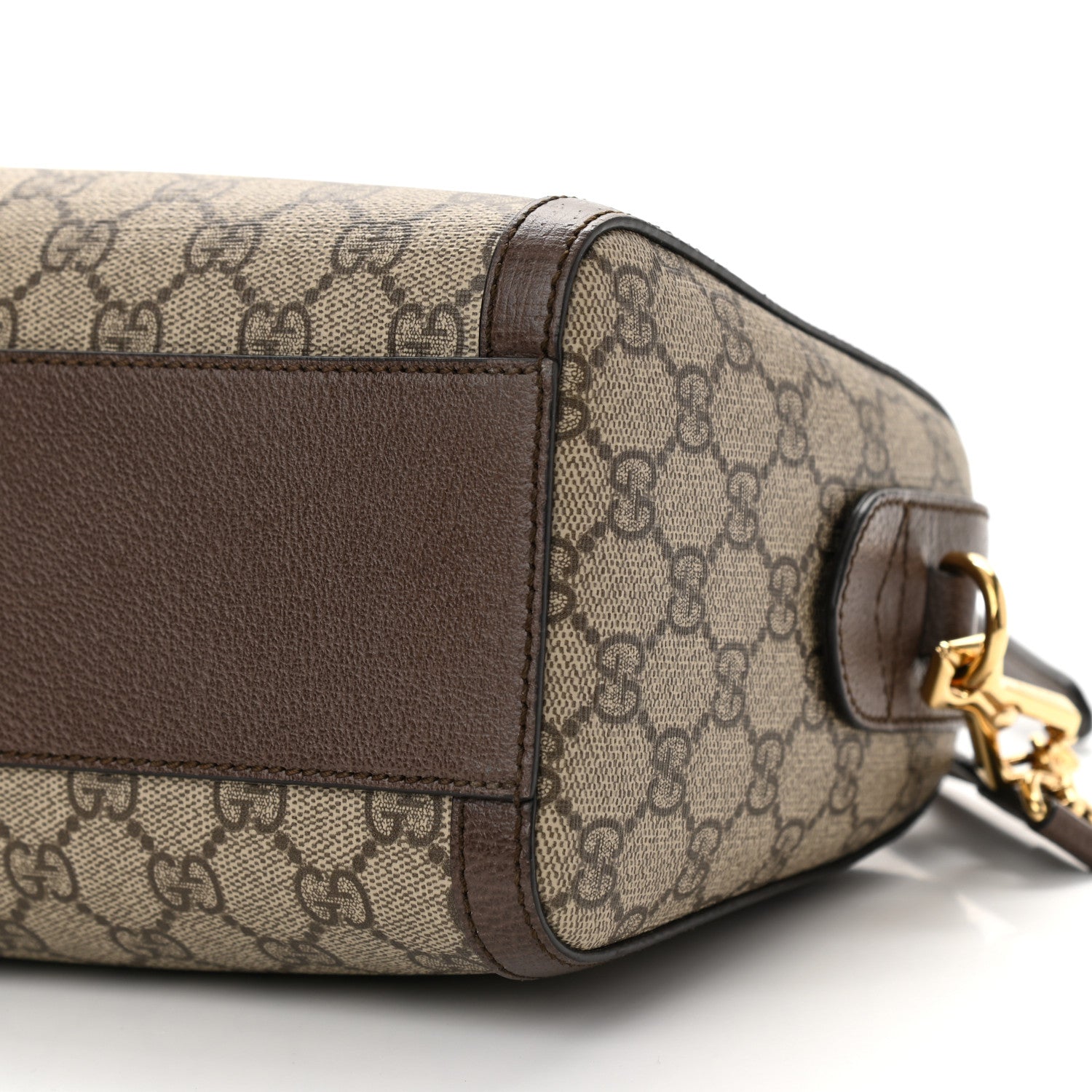 Gucci GG Supreme Monogram Web Medium Ophidia Boston Brown 10 of 10