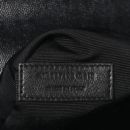 Saint Laurent Grain De Poudre Textured Mixed Matelasse Large Triquilt Monogram Satchel Black 7 of 10