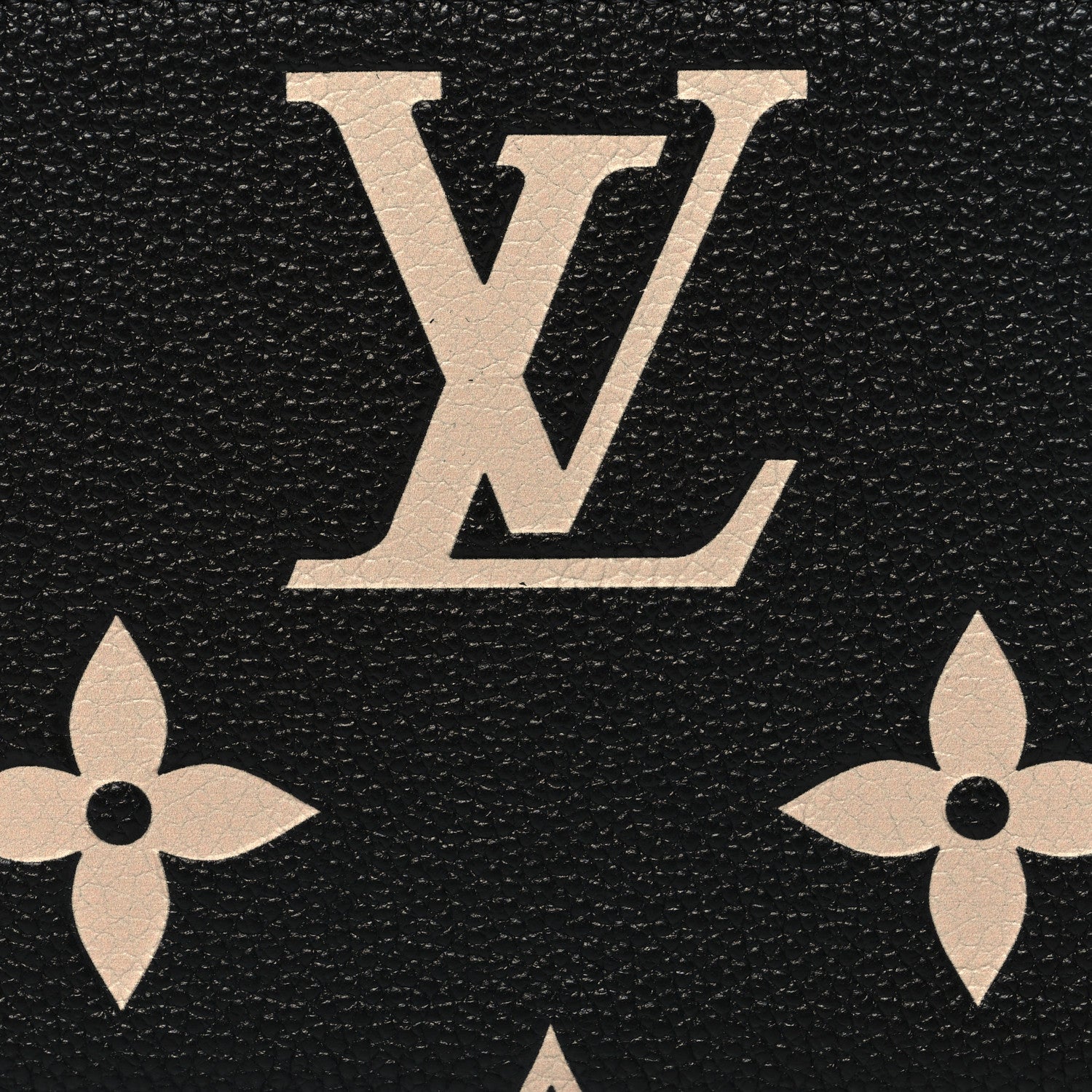 Louis Vuitton Empreinte Monogram Giant Clemence Wallet Black Beige 7 of 7