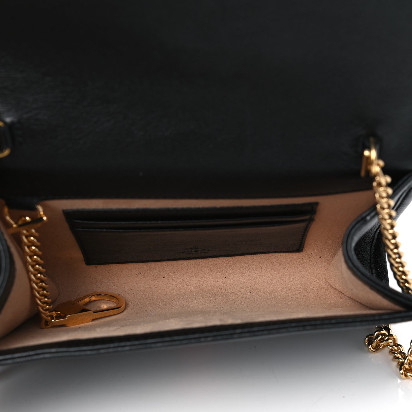Textured Calfskin Web Mini Rajah Slim Flap Shoulder Bag Black