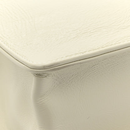 Chanel Shiny Aged Calfskin North South Shopping Bag White 12 of 13