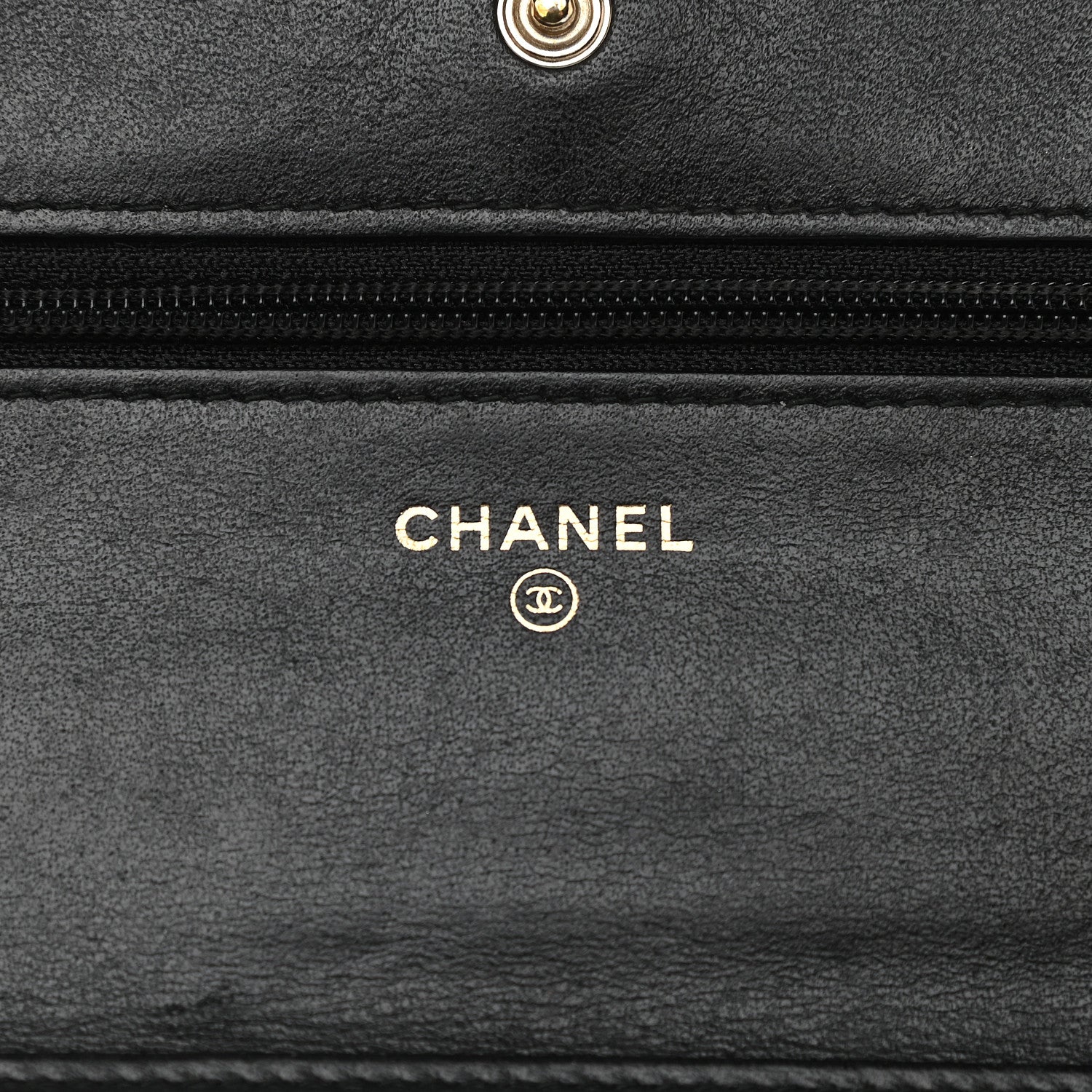 Chanel Patent Quilted Wallet On Chain WOC Black 6 of 13