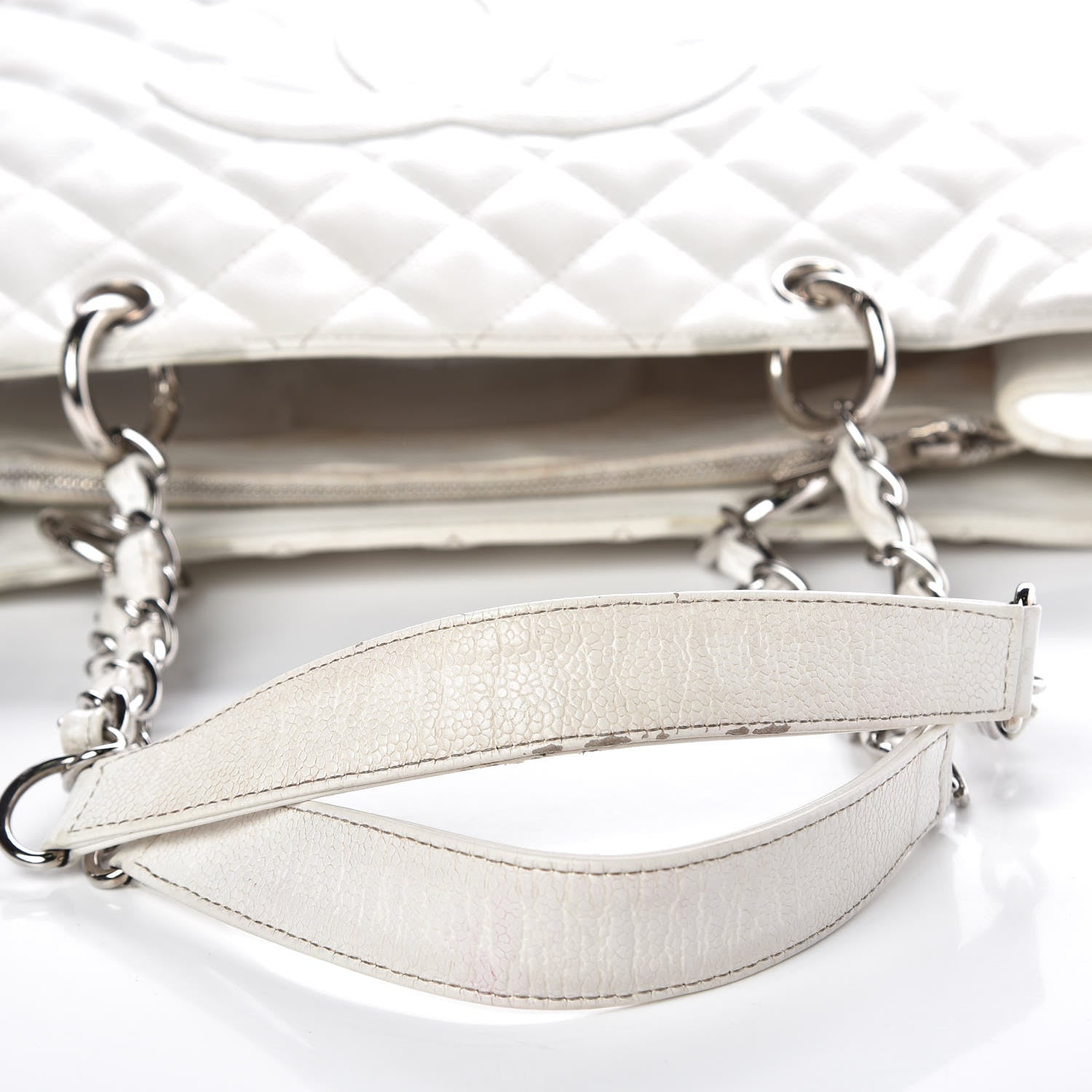 Chanel Caviar Quilted Grand Shopping Tote GST White 15 of 27