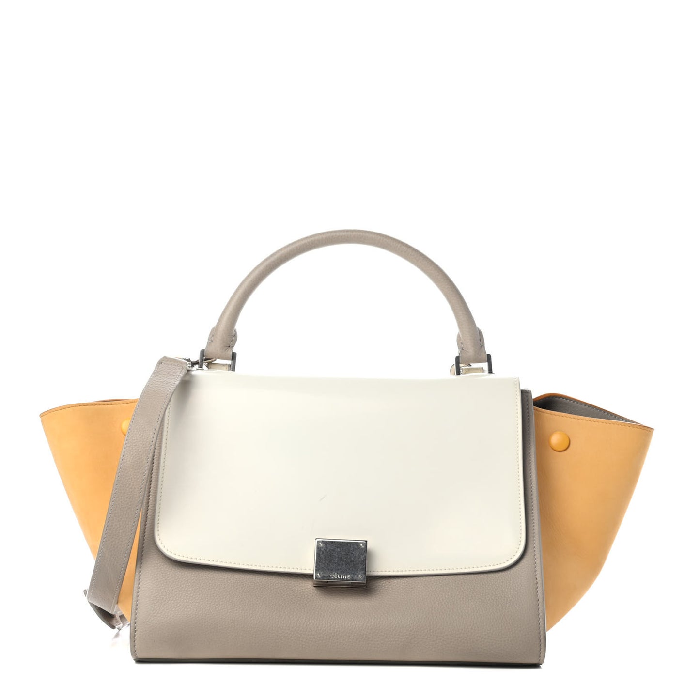 Smooth Calfskin Suede Small Tri-Color Trapeze Butter